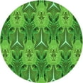 thumbnail image 1 of Ahgly Company Indoor Round Patterned Green Area Rugs, 3' Round, 1 of 6