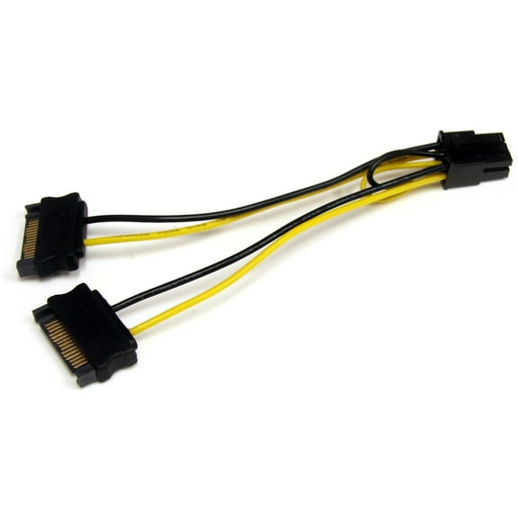 StarTech.com SATPCIEXADAP 6 in. 6in SATA Power to 6 Pin PCI Express Video Card Power Cable Adapter