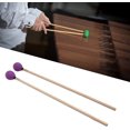 thumbnail image 4 of HUGFEGWE Keyboard Marimba Mallets, 1 Pair Soft Playing Yarn Head Mallet Replacement Comfortable with Maple Handle for Beginner for Percussion Instruments(Purple) CJB91-45895, 4 of 9
