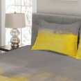 thumbnail image 2 of Ambesonne Grunge Quilted Coverlet 3 Pcs, Street Wall Art, King Size, Dimgray Yellow, 2 of 4