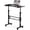 Wood Black, variant on Small Standing Desk Adjustable Height, Mobile Stand Up Desk with Wheels, 32 Inch Portable Rolling Desks Computer Office Workstations for Walking Pad Treadmill White