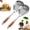 2pcs, variant on Wooden Handle Stainless Steel Skimmer,Fryer Skimmer Spoons with Heat-Resistant Long Handle,Deep Fryer Scoop for Kitchen Cooking Frying Draining
