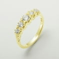 thumbnail image 2 of LBG British Made 10k Yellow Gold Cubic Zirconia Womens Promise Ring - 33 size options - Size 8.75, 2 of 6