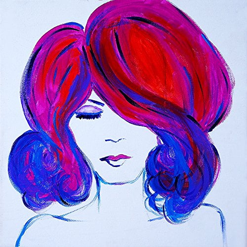 Pretty Girl by Timmery Pop Art 12x12 Art Print Rainbow Hair Fashion Home Decor POD Pretty Girl by Timmery Pop Art 12x12 Art Print Rainbow Hair Fashion Home Decor POD