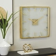 thumbnail image 2 of DecMode 20" Gold Stainless Steel Metal Wall Clock with Clear Face, 2 of 7