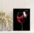 thumbnail image 2 of Red Wine Glass Decorative Painting/Canvas Print， Suitable for Decorating Living Room， Dining Room， Bar，Hotel， Cafe， and Club., 2 of 8