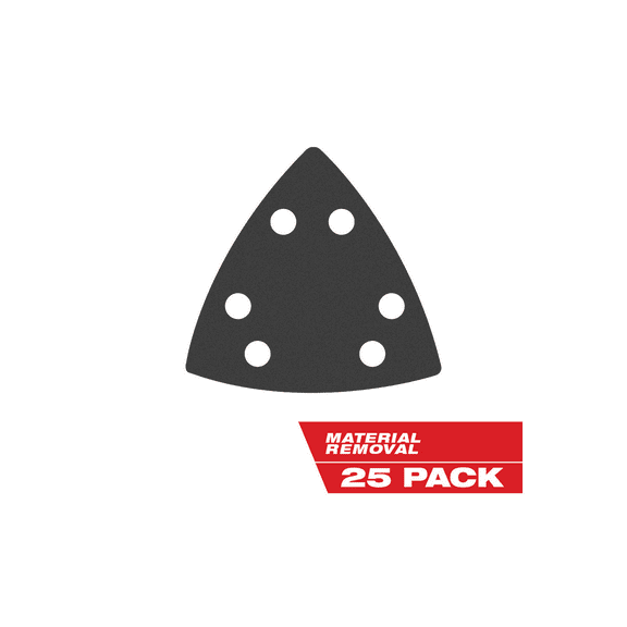 Milwaukee Tool Milwaukee OPEN-LOK 3-1/2" TRIANGLE SANDPAPER VARIETY PACK 25PC