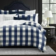 thumbnail image 5 of Basic Check Blue Comforter Set Full, 5 of 5