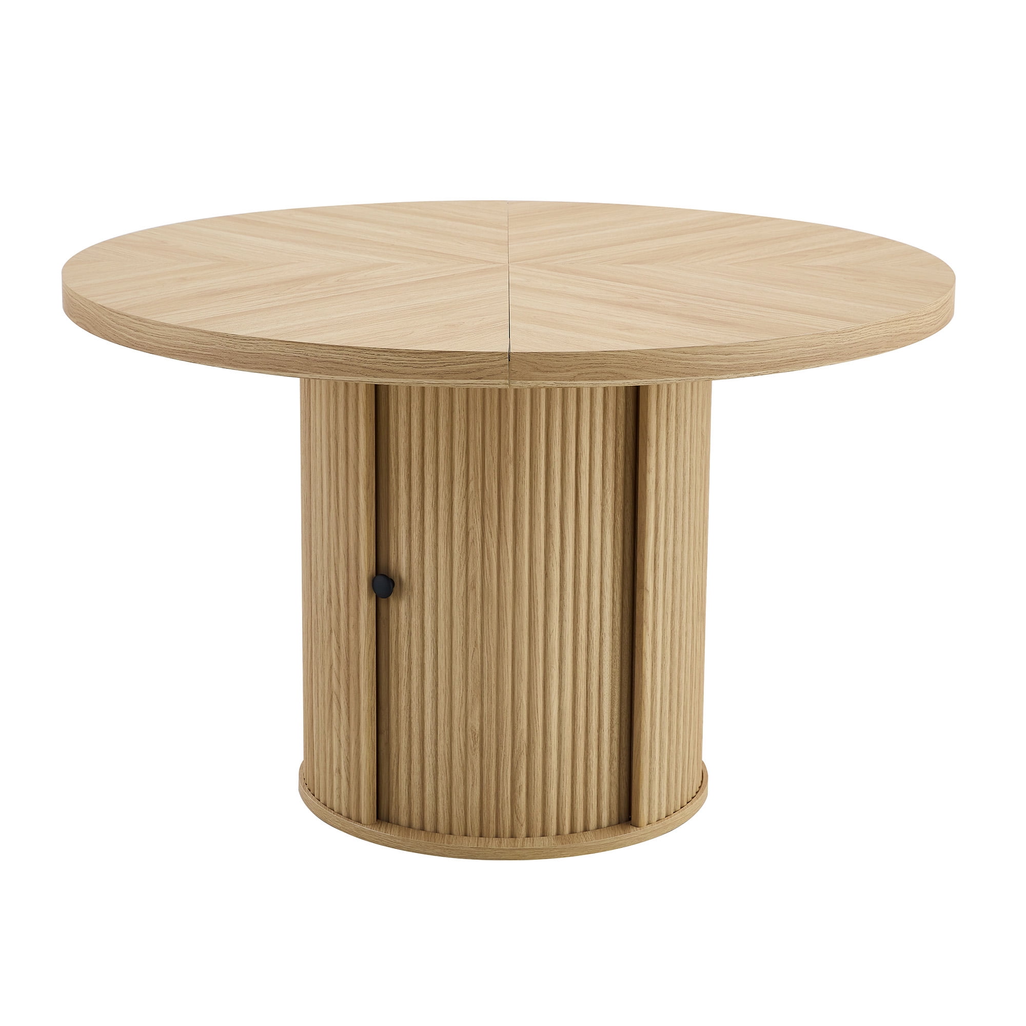 47.2" Dining Table With Double-Layer Storage Design And Roman Column Shape