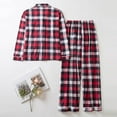 thumbnail image 6 of Christmas Pajamas for Women Holiday Party Christmas Printed Two Piece Pajama Sets Loose Fitting Turndown Collar Long Sleeve Shirts and Long Pajama Pants, 6 of 8
