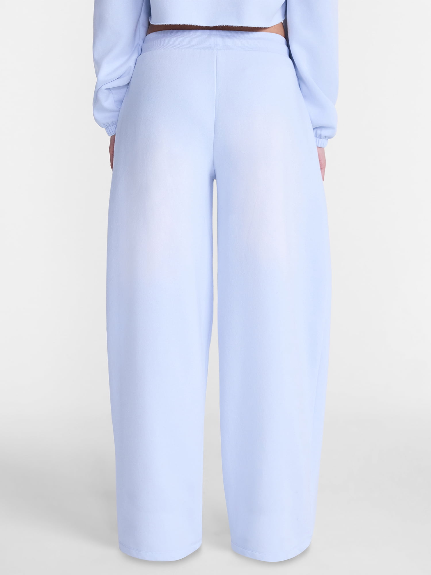 No Boundaries Mineral Wash Fleece Barrel Leg Pants, 29'' Inseam, Women's XXS-XXL