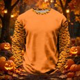 thumbnail image 2 of Yuncity Kids Halloween Tshirts Boys Girls Raglan Long Sleeve Bat Graphic Tees Children Fall Casual Outdoor Holiday Shirts Size 6-7 Years, 2 of 4