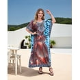 thumbnail image 2 of Sunforyou Moo moo for Women Plus size Kaftan Swimsuit Cover Up Sliky House Dresses Caftan Loungewear, 2 of 4