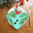 thumbnail image 5 of Iauyy Satin Napkins Set of 4- Summer Style 1 DIY Printing Decoration Cloth Napkin- Easy Care for Home/Party, 5 of 8
