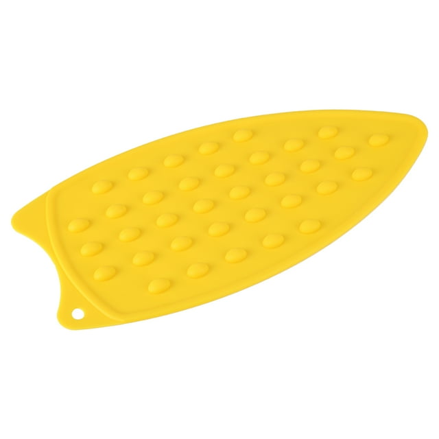 Alfombrilla para plancha de silicona resistente al calor de con superficie antideslizante, diseño aerodinmico y orificio para colgar para almohadilla de descanso para planchar