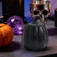 thumbnail image 5 of Clearance Halloween Decor Under $6 Halloween Pumpkin Decorations Resin Figurines Black White Orange Pumpkin Statues For Tabletop Garden Shelf Mantel Creepy Holiday Decor Prop For Indoor Outdoor,1PC, 5 of 9