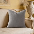 thumbnail image 5 of Tunhigl 17.72" x 17.75" Solid Boucle Texture Pillow Covers, Nylon, Cozy Textured Throw Pillow Cases for Sofa & Home Decor, 5 of 5