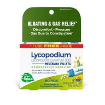 Boiron Lycopodium Clavatum 30C Bonus Pack, Homeopathic Medicine for Bloating & Gas Relief, Discomfort, Pressure Gas Due to Constipation, 240 Pellets