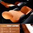thumbnail image 3 of Ikon Motorsports Seat Cover Cushions Compatible With 2017-2023 Tesla Model 3, V2 Style Orange Suede Leather 1st 2nd Row 5-Seat Seat Cover Cushion Protectors, 3 of 9