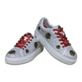 thumbnail image 2 of Women's Cuce White Chicago Blackhawks Crystal Team Logo Sneakers, 2 of 3