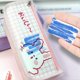 thumbnail image 1 of Canvas Pencil Case Cute Grid Design Large Capacity Stationery Pouch School Pencil Bag for Students Pink, 1 of 3