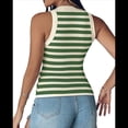 thumbnail image 2 of Camisetas Deportivas A Rayas para Mujer con Sujetador Incorporado para Entrenamiento Físico y Running. Rayas XL, 2 of 7