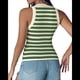 thumbnail image 2 of Camisetas Deportivas A Rayas para Mujer con Sujetador Incorporado para Entrenamiento Físico y Running. Rayas S, 2 of 7