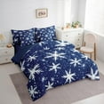 thumbnail image 3 of Manfei Girls Snowflakes Twin Bedding Sets 7 Pieces, Blue White Bedding Comforter Set, Winter Festival Sheet Sets, Super Cozy Room Decor, 3 of 8