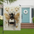 thumbnail image 3 of Spring Bumble Bees Garden Flags 12x18 Inch Double Sided for Outside, Luxury Relief Leaf Pattern Standard Canvas House Flags, Insect Front Yard Backyard Lawn Flags, 3 of 6