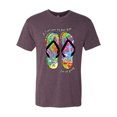 thumbnail image 2 of Wild Bobby, If I Can't Wear My Flip Flops I'm Not Going Colorful Sandals Streetwear Mens Premium Tri Blend T-Shirt, Vintage Purple, Medium, 2 of 3
