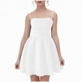 thumbnail image 4 of Taybagh Girls Dresses Flowy Ruffled Spaghetti Strap Girls Dresses Size 10-12 Ruched Elegant Kids Clothes, 4 of 7