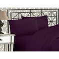thumbnail image 2 of Smooth Microfiber Bed Sheet Set, Solid Blue, Lightweight & Breathable, Wrinkle Resistant, Deep Pocket, 4-Piece , Full Purple, 2 of 4