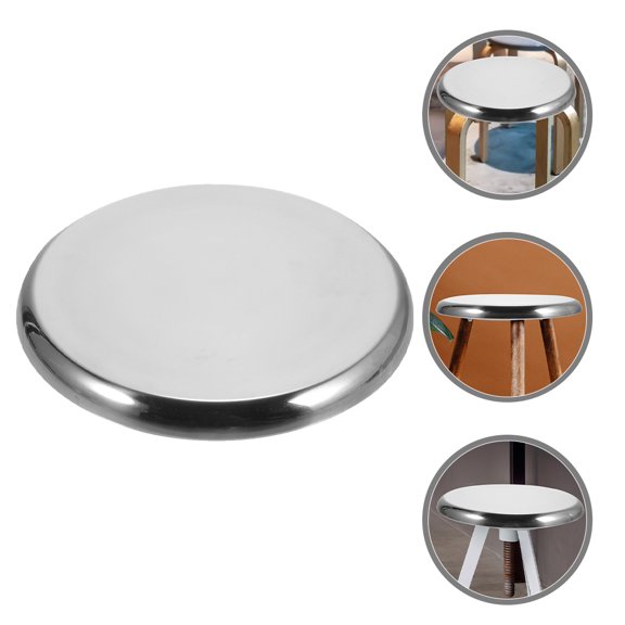 OUNONA Round Replacement Chair Seat with Stainless Steel Frame, Comfortable Cushion, Easy Installation for Stools and Chairs