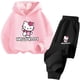 thumbnail image 4 of Conjuntos de sudaderas con capucha Conjunto de ropa para niños Ropa de Hello Kitty para niños Ropa para niñas Tops Pantalones Trajes de 4 a 14 años Trajes con capucha Suéter, 4 of 5