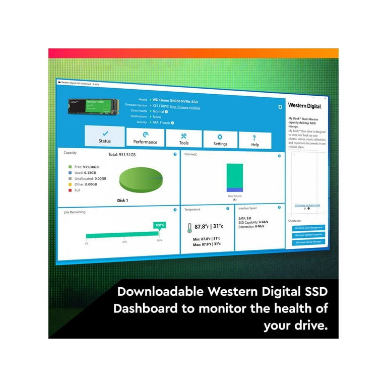 WD Green SN350 2TB【正常100%】 Western Digital 2TB WD Green SN350 NVMe Internal SSD Solid State