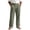 Army Green, variant on Men's Textured Straight-Leg Pants, Elastic-Drawstring Waist with Flowy Cut for Coastal Getaway Trips White XXL