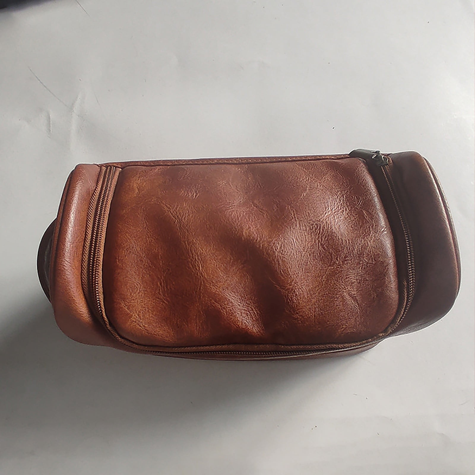 Personalized Toiletry Bag For Men, Dad,Husband, Large Capacity Leather Travel Kit Handcrafted Custom Name Unique Gift For Wedding Groomsmen Gifts Birthd