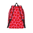 thumbnail image 2 of Hirioo Love Heart Canvas Backpack, Durable Travel Backpack with Multiple Compartments,Large Capacity, Backpack for School, Hiking, Work, 2 of 7