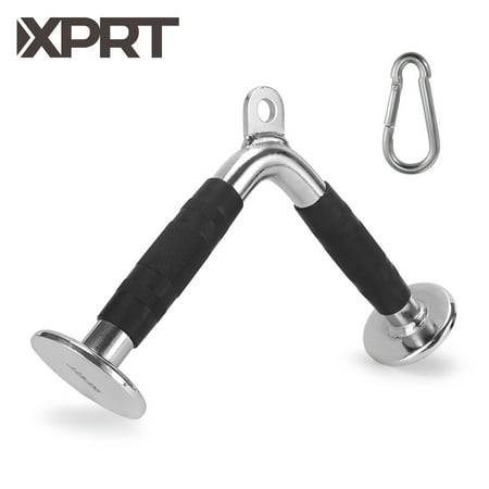 XPRT Fitness Cable Exercise Machine Attachment D Handle, Pull Down Accessories, Pull Down V-Shaped Bar