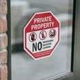 thumbnail image 3 of Private Property No Trespassing Soliciting Loitering All Offenders Will Be Prosecuted to The Full Extent of The Law (5 Pack) 6 inch X 6 inch Octagon Vinyl Label Decal Sticker Weather, 3 of 5