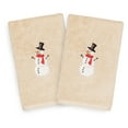 thumbnail image 3 of Linum Home Textiles Snowman Embroidered Turkish Cotton Hand Towels - Set of 2, 3 of 7