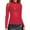 Red, variant on Funicet Women's Long Sleeve See Through Mesh Sheer Solid Top Blouse Shirts