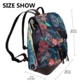 thumbnail image 2 of Sikiie Colorful Floral Patterned Horse Women Genuine Leather Backpack Fashion Rucksack Daypack Leather Casual Travel Backpacks for Women, 2 of 4