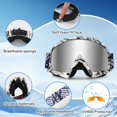 thumbnail image 4 of Motorcycle Goggles for Dirt Bike, Motocross, ATV, Racing, and Ski - Windproof and Dustproof, 4 of 8