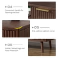 thumbnail image 4 of SHGJ&SOFT Storable TV Stand 65 Inch,Mid Century Modern TV Console Two Cabinet Doors with Open Partition in The Middleby by Wooden for Living Room,Bedroom. (Brown, 1PC), 4 of 10