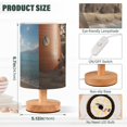 thumbnail image 3 of Cat Boat Sea Table Lamp USB Bedside Desk Nightstand Lamp Printed Gifts Small Lamp Wood Base for Bedroom Living Room Kids Room College Dorm, 3 of 7
