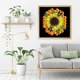 thumbnail image 3 of Cuadros Decorativos Kit de pintura de diamante 5D mosaico de taladro redondo de girasol DIY (HJ561) Sywqhk Nuevos Originales, 3 of 9