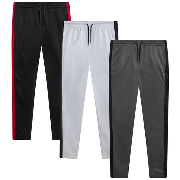 Southpole Boys Jogger Pants - 3 Pack Breathable Tricot Track Pants Joggers for Boys (Sizes: 8-20)
