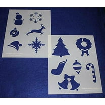 Mylar 2 Pieces of 14 Mil 8" X 10" Holiday Stencils- Painting /Crafts/ Templates