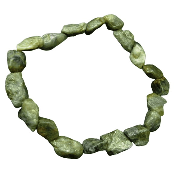 Natural Chrysoberyl 10-14mm Tumble Shape Smooth Cut Beads Stretchable Bracelet for Men & Women.